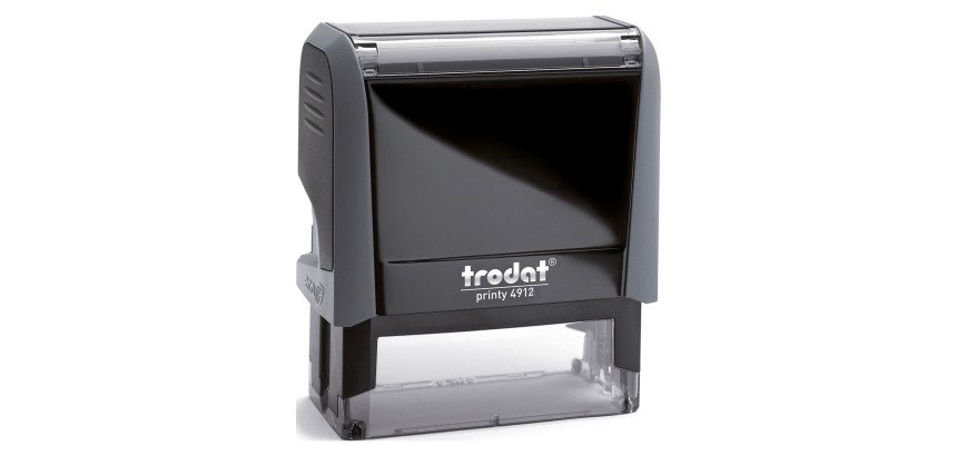 Tampon texte personnalisable Printy 4912 Trodat monochrome 4 lignes