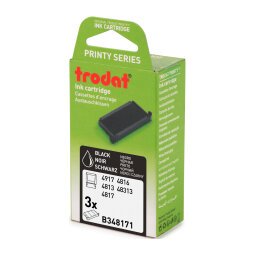 Blister 3 inktcassettes voor datum-stempel Printy multiformules zwart