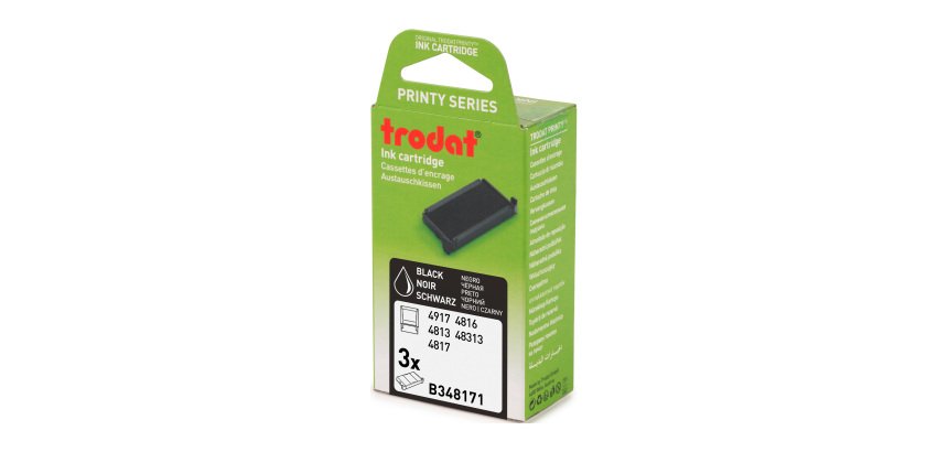 Cassette d'encrage Trodat Printy 6/4817 - Lot de 3