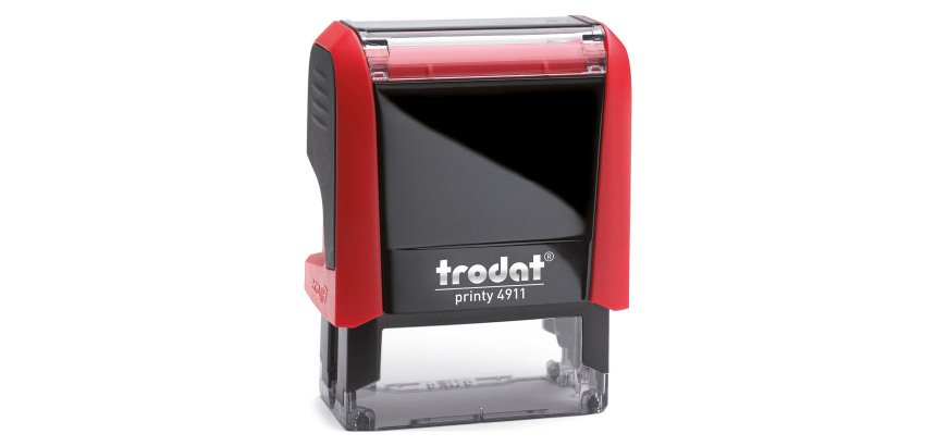 Trodat Printy 4911 sello con texto personalizable 3 líneas 38 x 14 mm monocromo