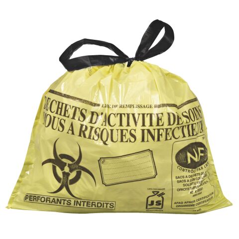 Bolsas de basura de 15 litros NF Residuos hospitalarios Hostosacs amarillas - 500 bolsas