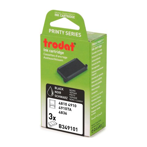 Almohadilla Trodat Printy 4910 Pack de 3 negro