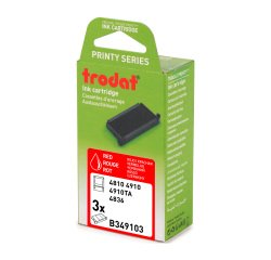 Almohadilla Trodat Printy 4910 Pack de 3 rojo