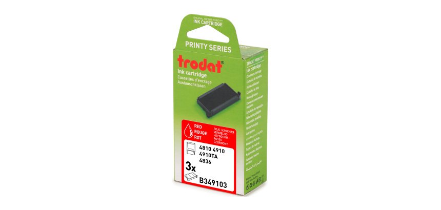 Blister of 3 ink cassettes Trodat Printy 6/4910