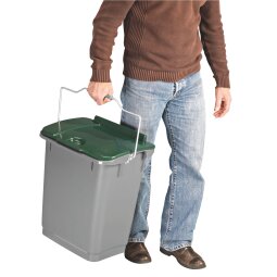 Poubelle 35 litres tri sélectif rectangle gris