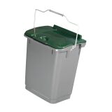 Poubelle 35 litres tri sélectif rectangle gris