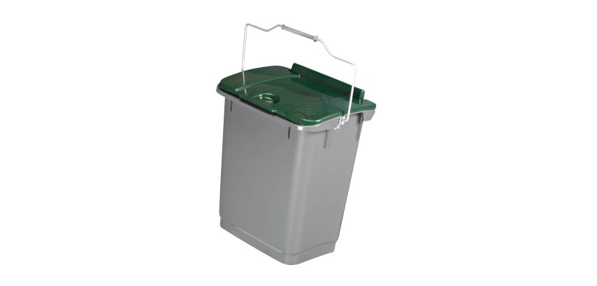 Poubelle 35 litres tri sélectif rectangle gris