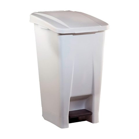 Papelera pedal 60 litros Rossignol blanca