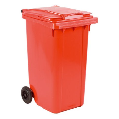 Contenedor selectivo 240L con ruedas Rojo