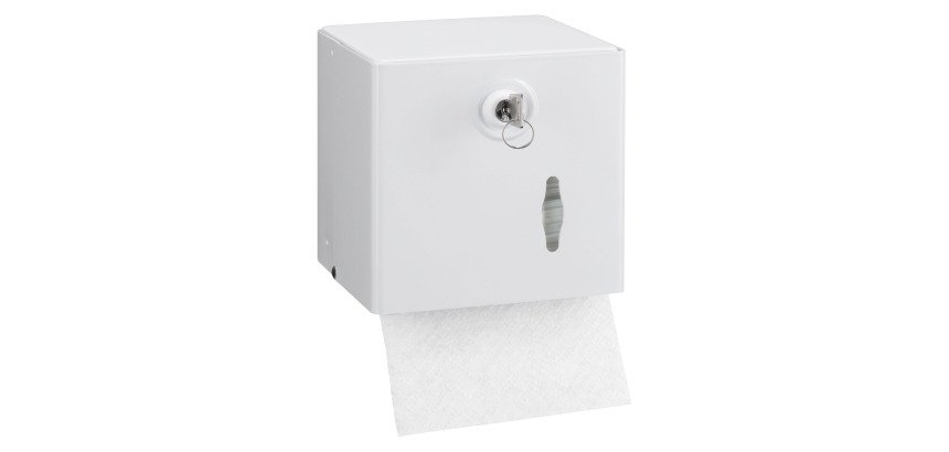 Distributeur papier toilette JVD mixte laqué blanc