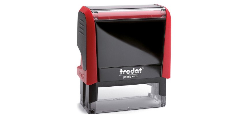 Tampon texte personnalisable Printy 4913 Trodat monochrome 5 lignes