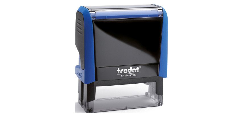 Trodat Printy 4915 sello con texto personalizable 8 líneas 70 x 25 mm monocromo