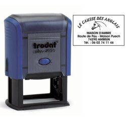 Trodat Printy 4926 Formato Grande sello con texto personalizable 8 líneas 75 x 38 mm monocromo