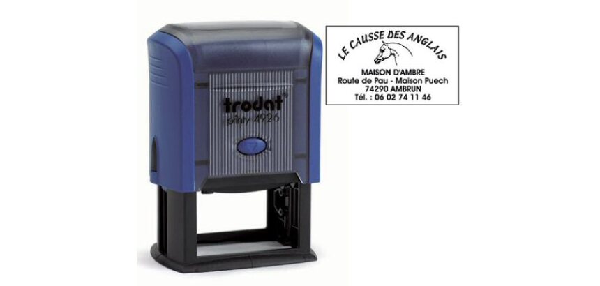 Trodat Printy 4926 Formato Grande sello con texto personalizable 8 líneas 75 x 38 mm monocromo