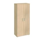 High wooden cupboard Arko H 73 x W 80 cm with swing doors - light oak
