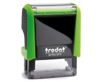 Tampon texte personnalisable Printy 4911 Trodat monochrome 3 lignes - Vert