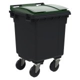 Conteneur à déchets 4 roues 400 litres vert