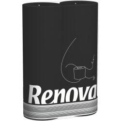 Pack of 6 toilet paper rolls Renova black