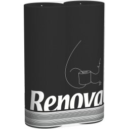 Pak van 6 rollen toiletpapier Renova zwart