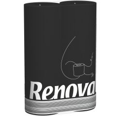 Pak van 6 rollen toiletpapier Renova zwart