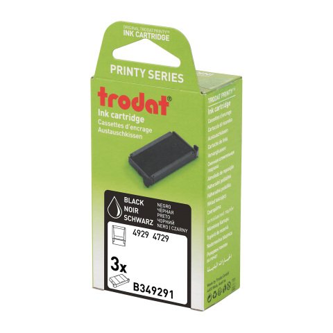 Almohadilla Trodat Printy 6/4929 - Pack de 3 negro
