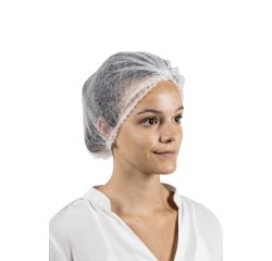 Set of 100 hairnets without peak in polypropylene