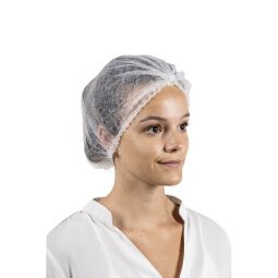 Set of 100 hairnets without peak in polypropylene