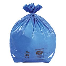 Pack of 50 garbage bags 100 l blue NF