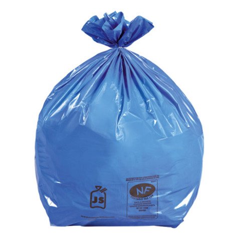 Pack of 50 garbage bags 100 l blue NF