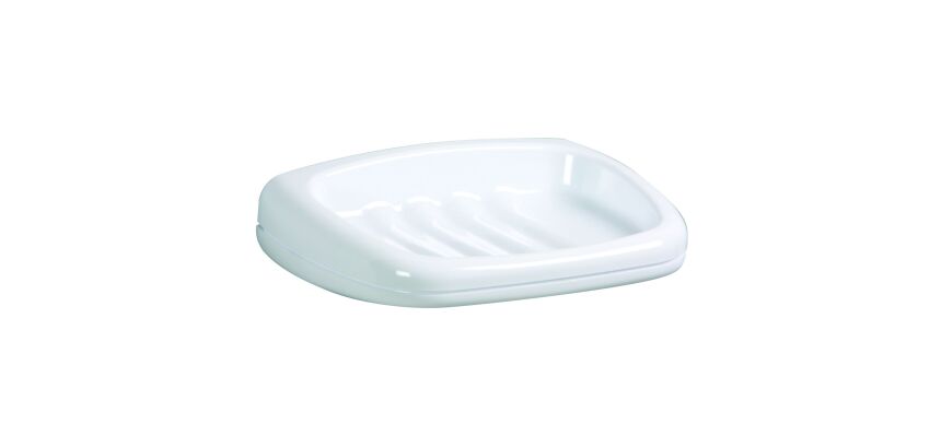 Porte-savon pour sanitaires Sanipla Rossignol plastique blanc