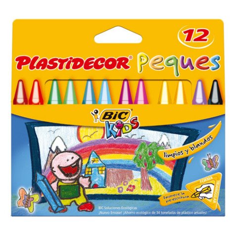 Caja de 12 ceras Bic Kids Plastidecor Peques