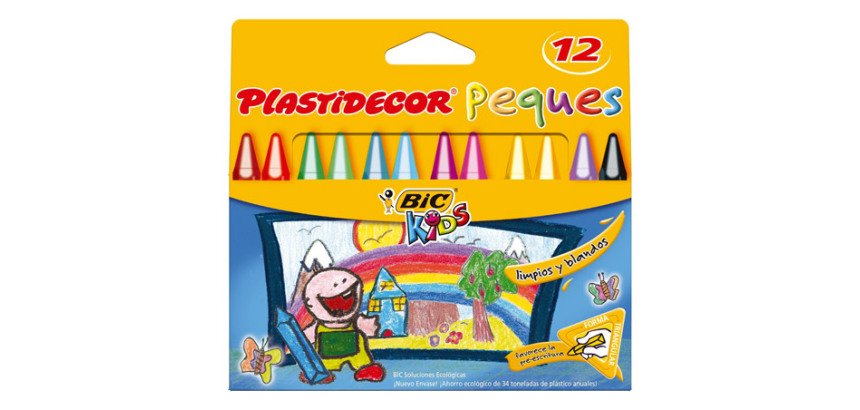 Caja de 12 ceras Bic Kids Plastidecor Peques
