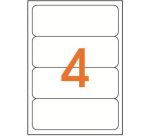 Etiquettes adresse jet d'encre, laser et copieur 190 x 61 mm Apli blanche - Boîte de 40