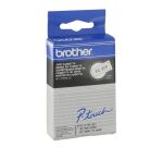 Ruban laminé Brother 12 mm TC 201 blanc écriture noire