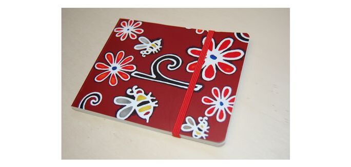 Cuaderno de viaje 14 x 11 tapa con flores 