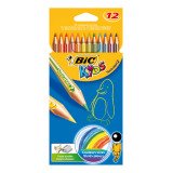 lapices de color Bic tropicolors 12 unidades