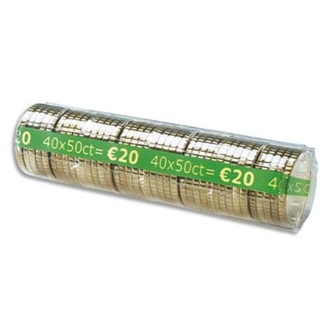 Kit de 100 étuis à monnaie 50 centimes