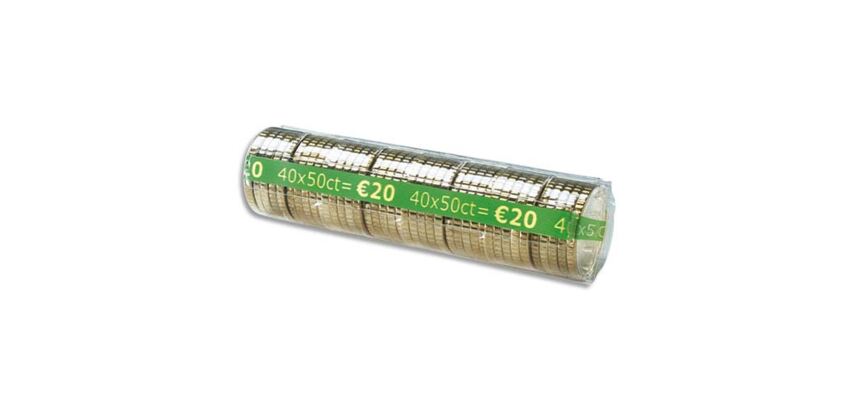 Kit de 100 étuis à monnaie 50 centimes