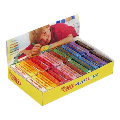 Caja de 30 pastillas de plastilina Jovi de 50 g