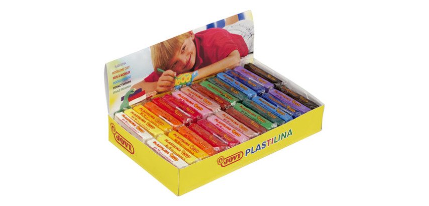 Caja de 30 pastillas de plastilina Jovi de 50 g
