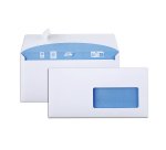 Box of 100 envelopes GPV white 110 x 220 mm printable with window 45 x 100 mm