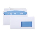 Box mit 100 Briefumschlägen GPV weiß 110 x 220 bedruckbar mit Fenster 45 x 100 mm
