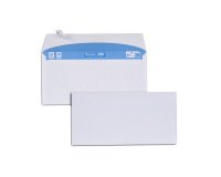 Enveloppe 110 x 220 mm GPV 80 g sans fenêtre blanche - boîte de 100