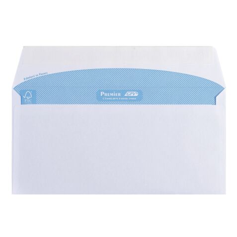 Enveloppe 110 x 220 mm GPV 80 g sans fenêtre blanche - boîte de 100