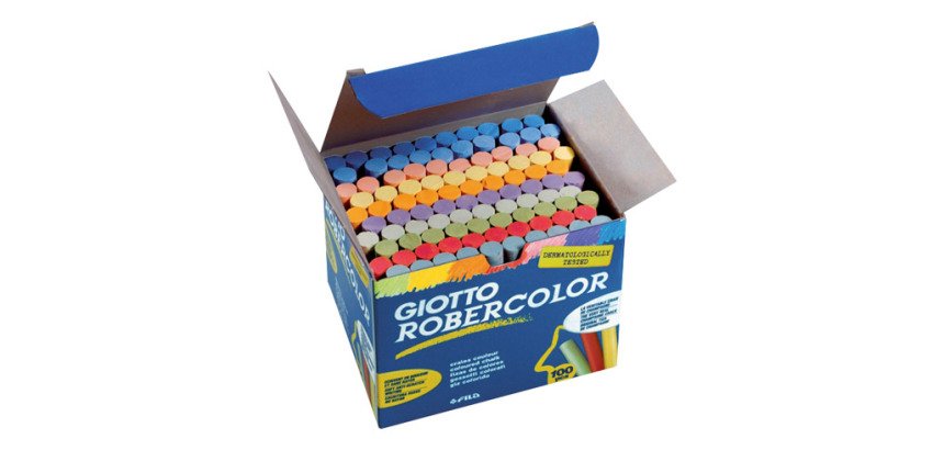 Caja 100 tizas colores Robercolor