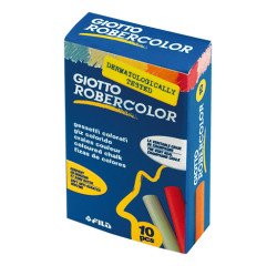 Caja 10 tizas colores Robercolor