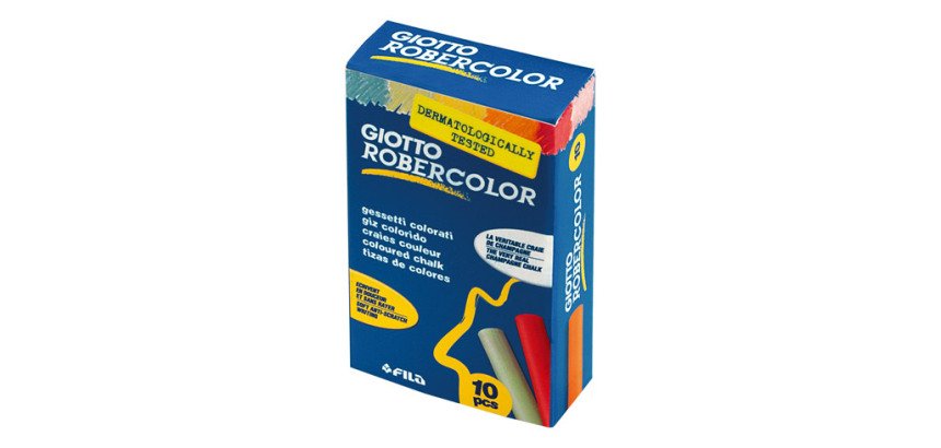 Caja 10 tizas colores Robercolor