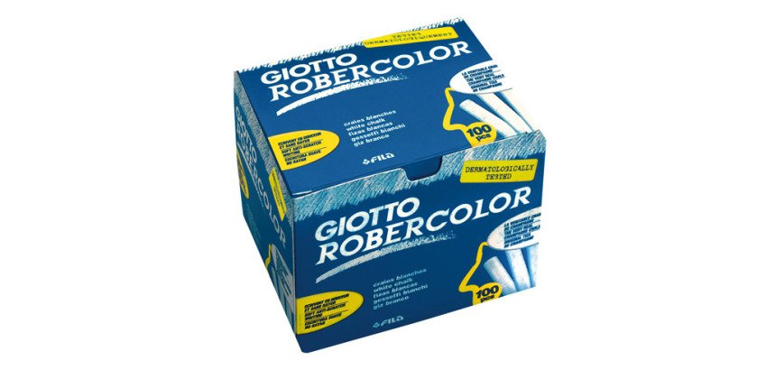 Caja 100 tizas blancas Robercolor