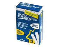 Caja de 10 tizas Robercolor blancas