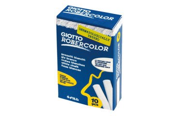 Caja de 10 tizas Robercolor blancas